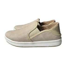 Olukai Ki'ihele’Ili Shoes Womens Size 9 Beige Slip On Casual Beach Summer S110-6